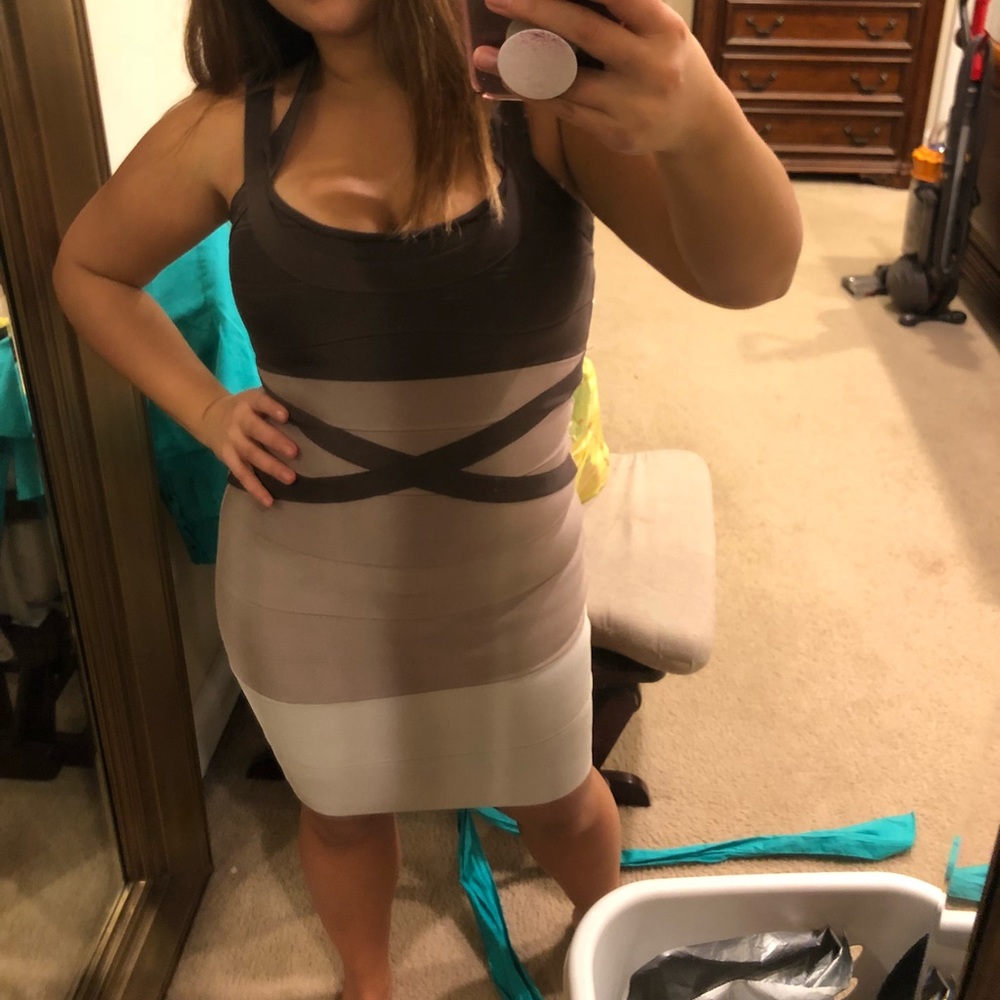 Very sexy dress brown colors .